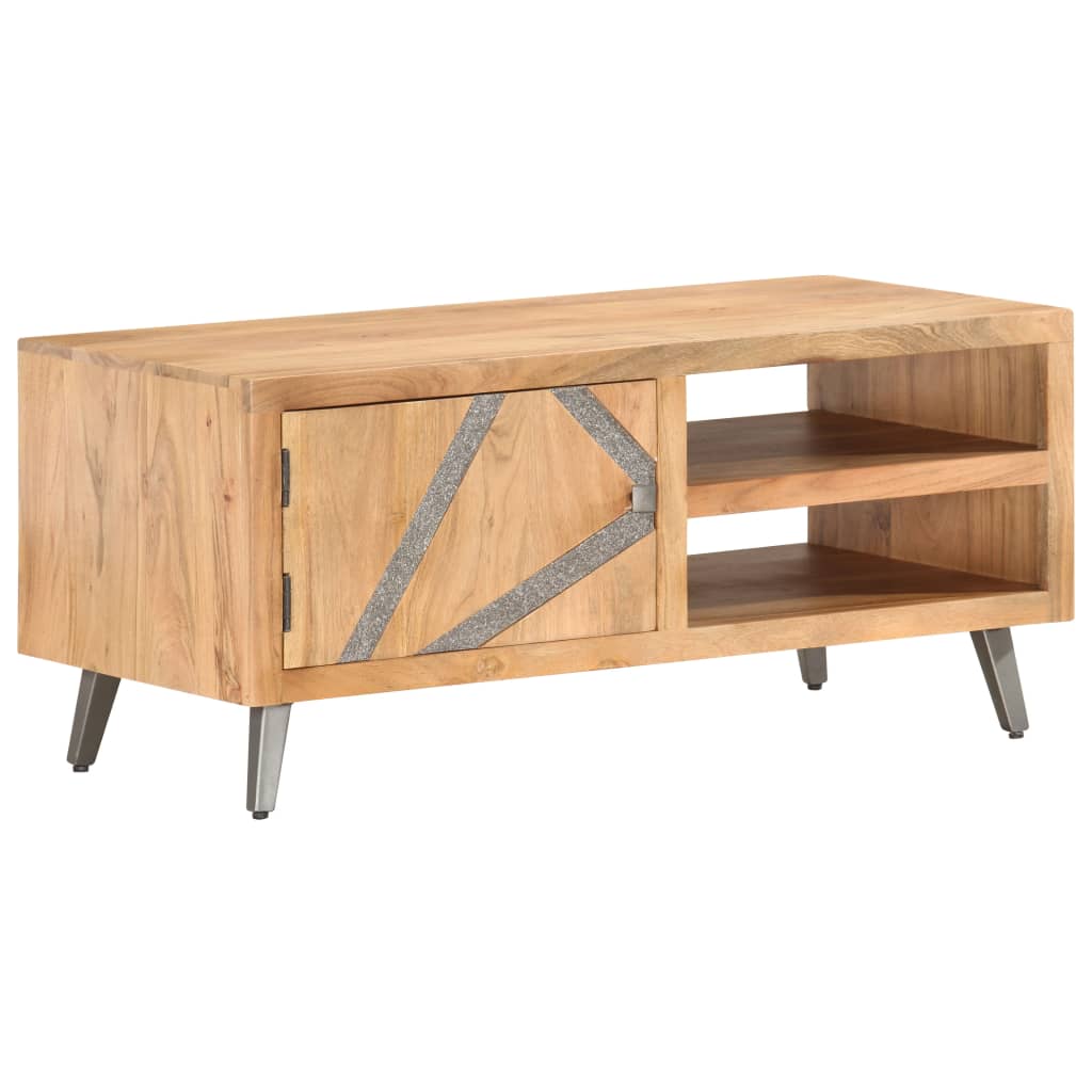 Konferenční Stolek 90 X 45 X 40 Cm Masivní Akáciové Dřevo