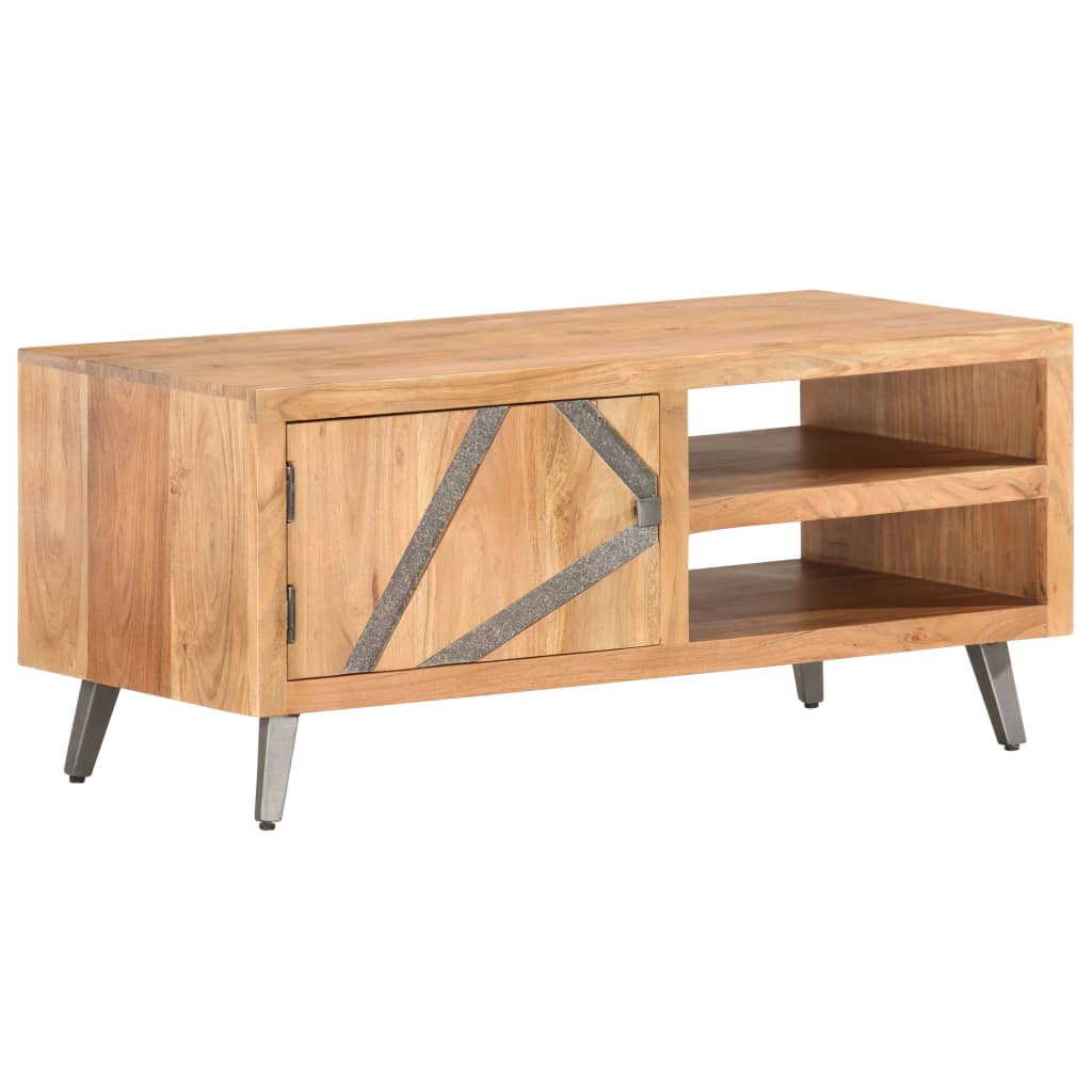 Konferenční Stolek 90 X 45 X 40 Cm Masivní Akáciové Dřevo