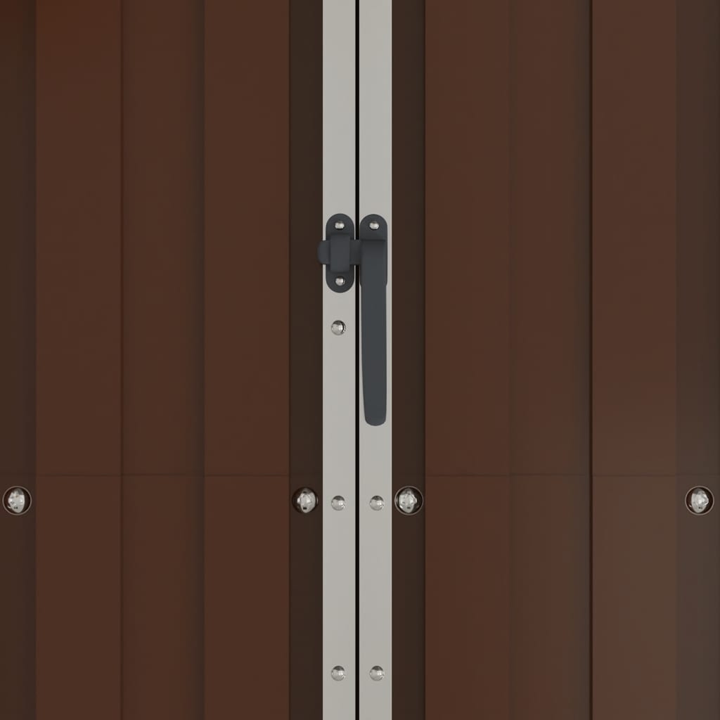 Zahradní Přístřešek Hnědý 116X45X175 Cm Pozinkovaná Ocel