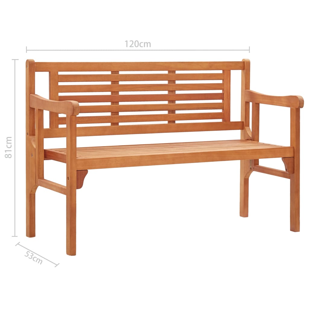 Skládací Zahradní Lavice 120 Cm Masivní Eukalyptus