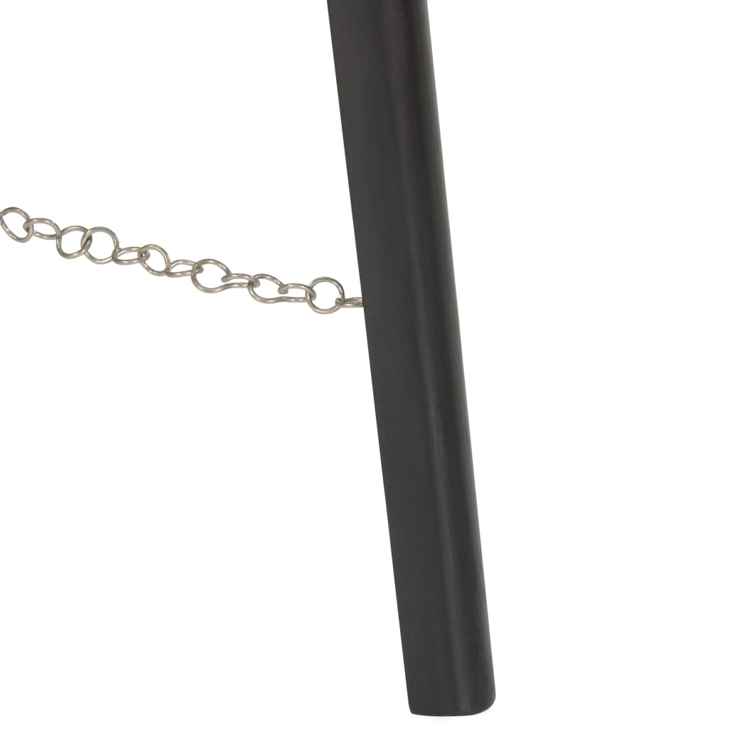 Stojací Lampa Na Stativu Černá Masivní Mangovníkové Dřevo 97 Cm