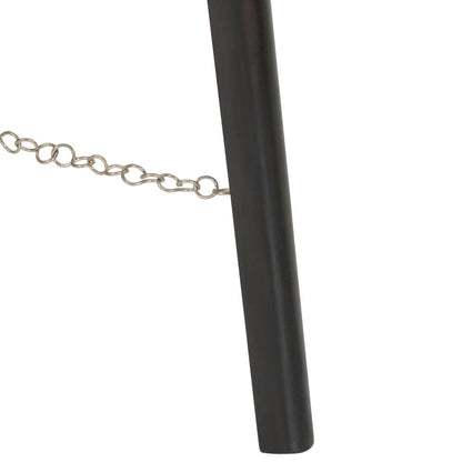 Stojací Lampa Na Stativu Černá Masivní Mangovníkové Dřevo 97 Cm