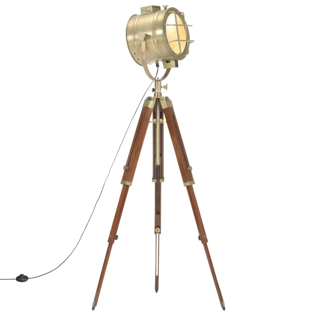 Stojací Lampa Na Stativu Masivní Mangovníkové Dřevo 165 Cm