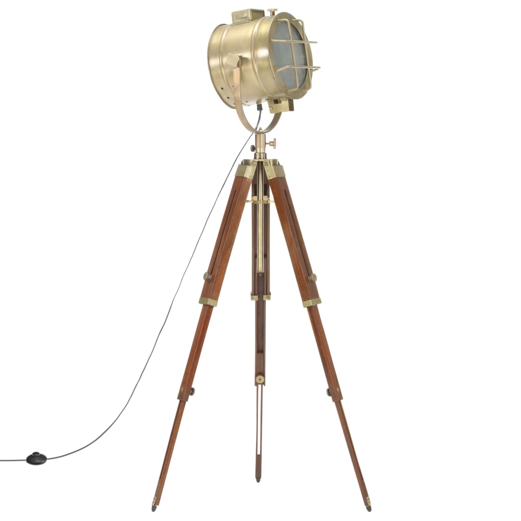 Stojací Lampa Na Stativu Masivní Mangovníkové Dřevo 165 Cm