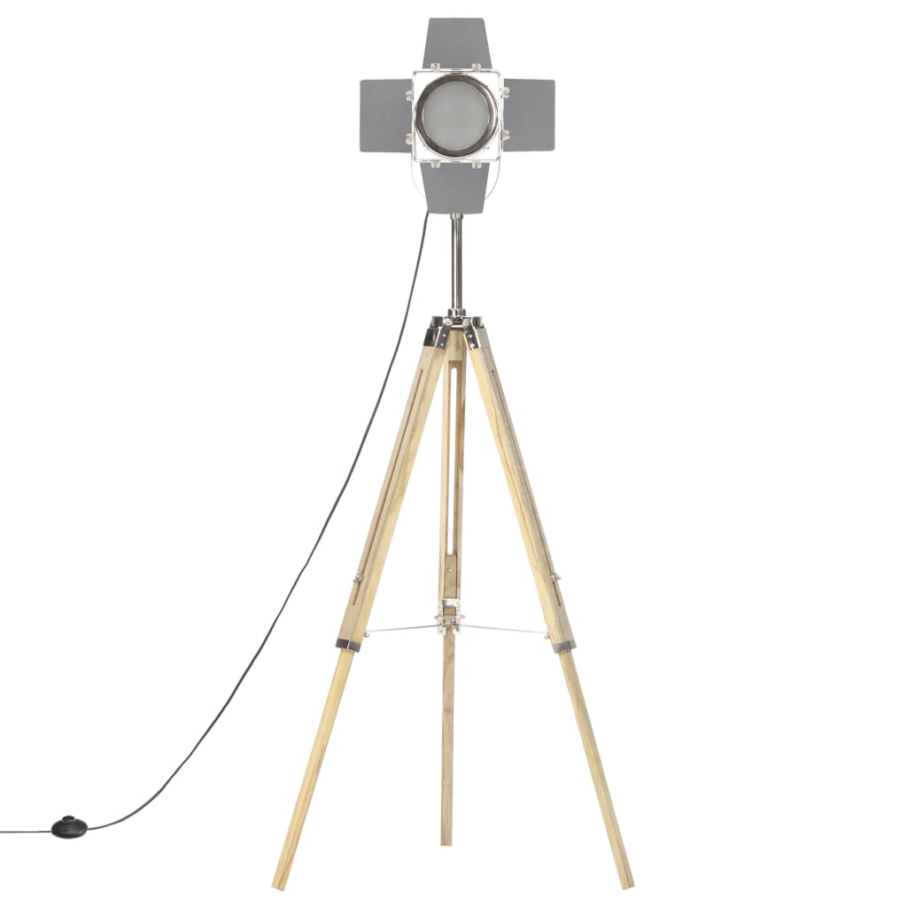 Stojací Lampa Na Stativu Masivní Mangovníkové Dřevo 140 Cm