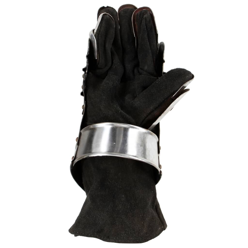 Středověké Plátové Rukavice Replika Pro Larpy Stříbrné Ocel