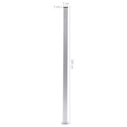 Plotové Sloupky 2 Ks Hliník 185 Cm