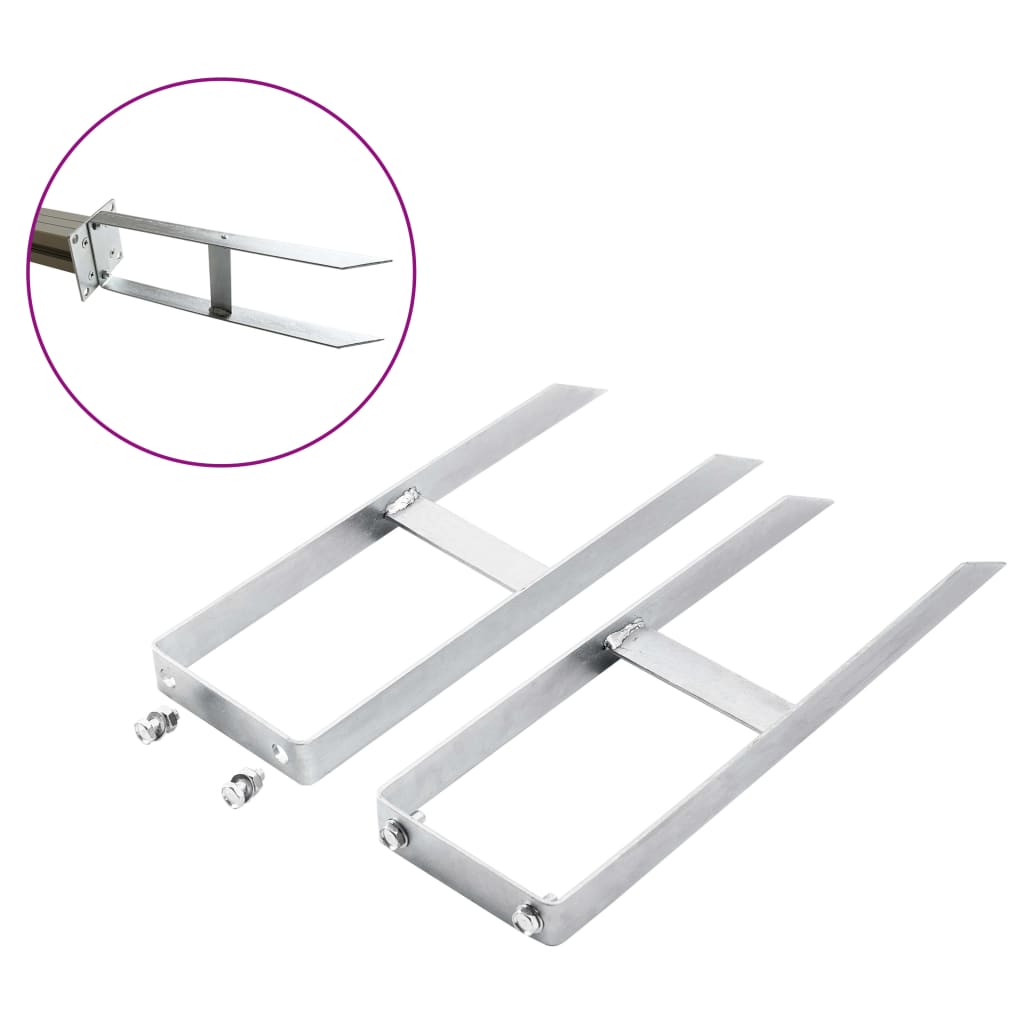 Kotevní Patky Pro Wpc Plot 2 Ks Ocel 40 Cm