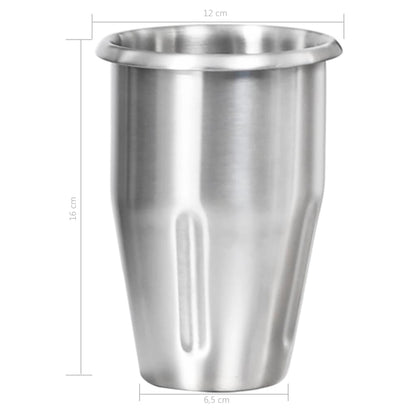 Mixér Na Milkshake S Dvěma Pohárky Nerezová Ocel 2 L