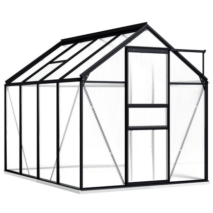 Skleník S Podkladovým Rámem Antracitový Hliník 4,75 M²