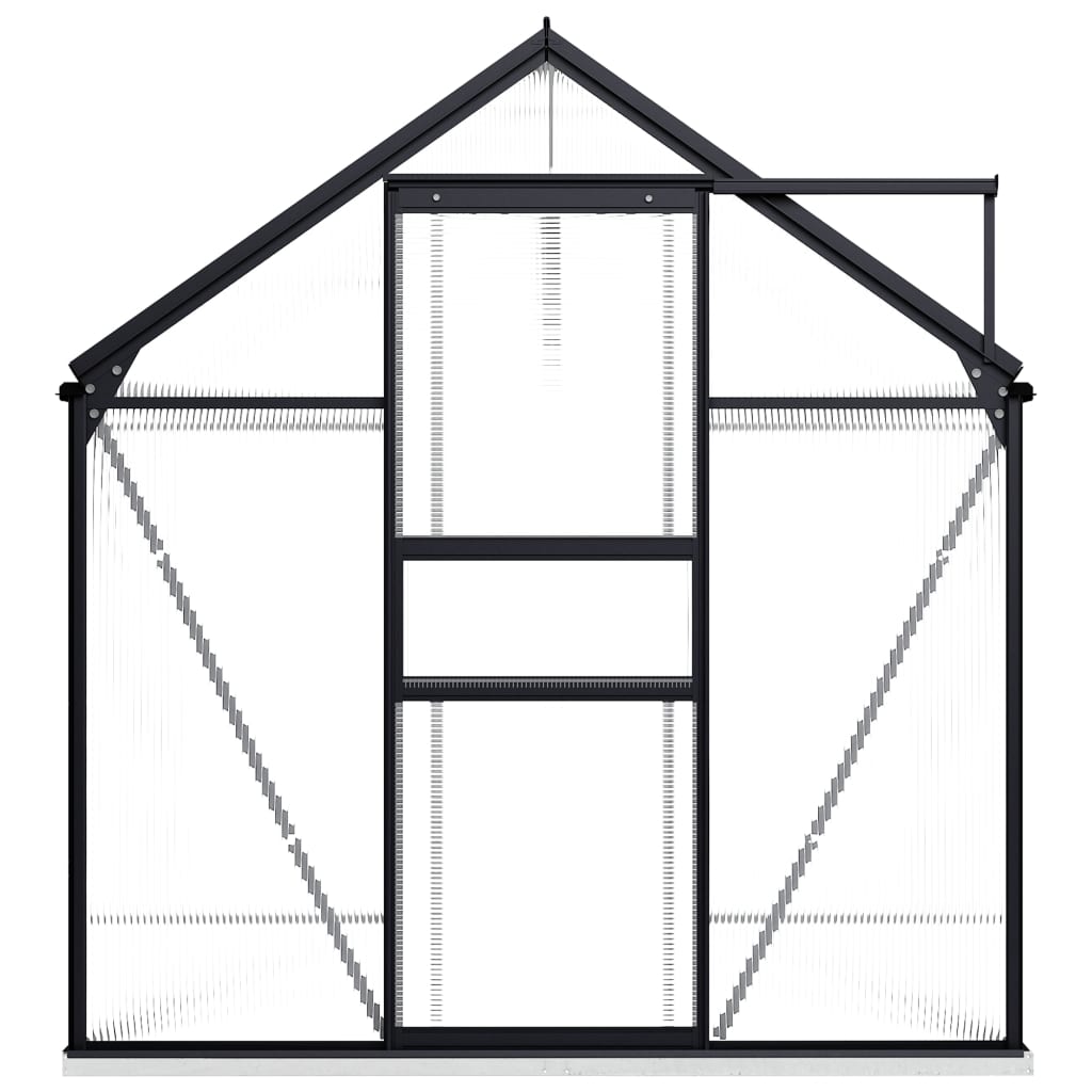 Skleník S Podkladovým Rámem Antracitový Hliník 4,75 M²