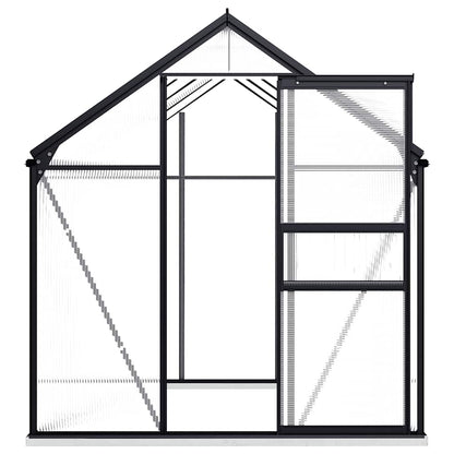 Skleník S Podkladovým Rámem Antracitový Hliník 4,75 M²