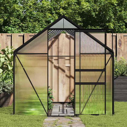 Skleník S Podkladovým Rámem Antracitový Hliník 4,75 M²
