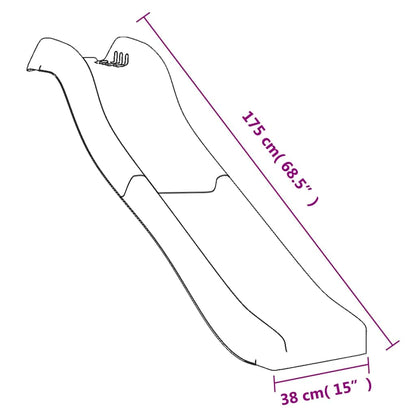 Skluzavka Modrá 175 X 38 X 23 Cm Polypropylen