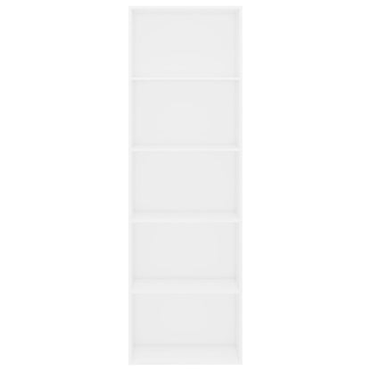 5Patrová Knihovna 60 X 30 X Kompozitní Dřevo Bílá