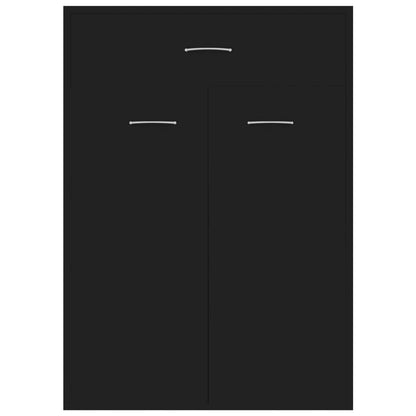 Botník Černý 60 X 35 X 84 Cm Kompozitní Dřevo