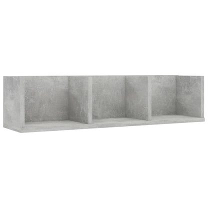 Nástěnná Police Na Cd Betonově Šedá 75X18X18Cm Kompozitní Dřevo