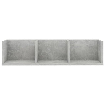 Nástěnná Police Na Cd Betonově Šedá 75X18X18Cm Kompozitní Dřevo
