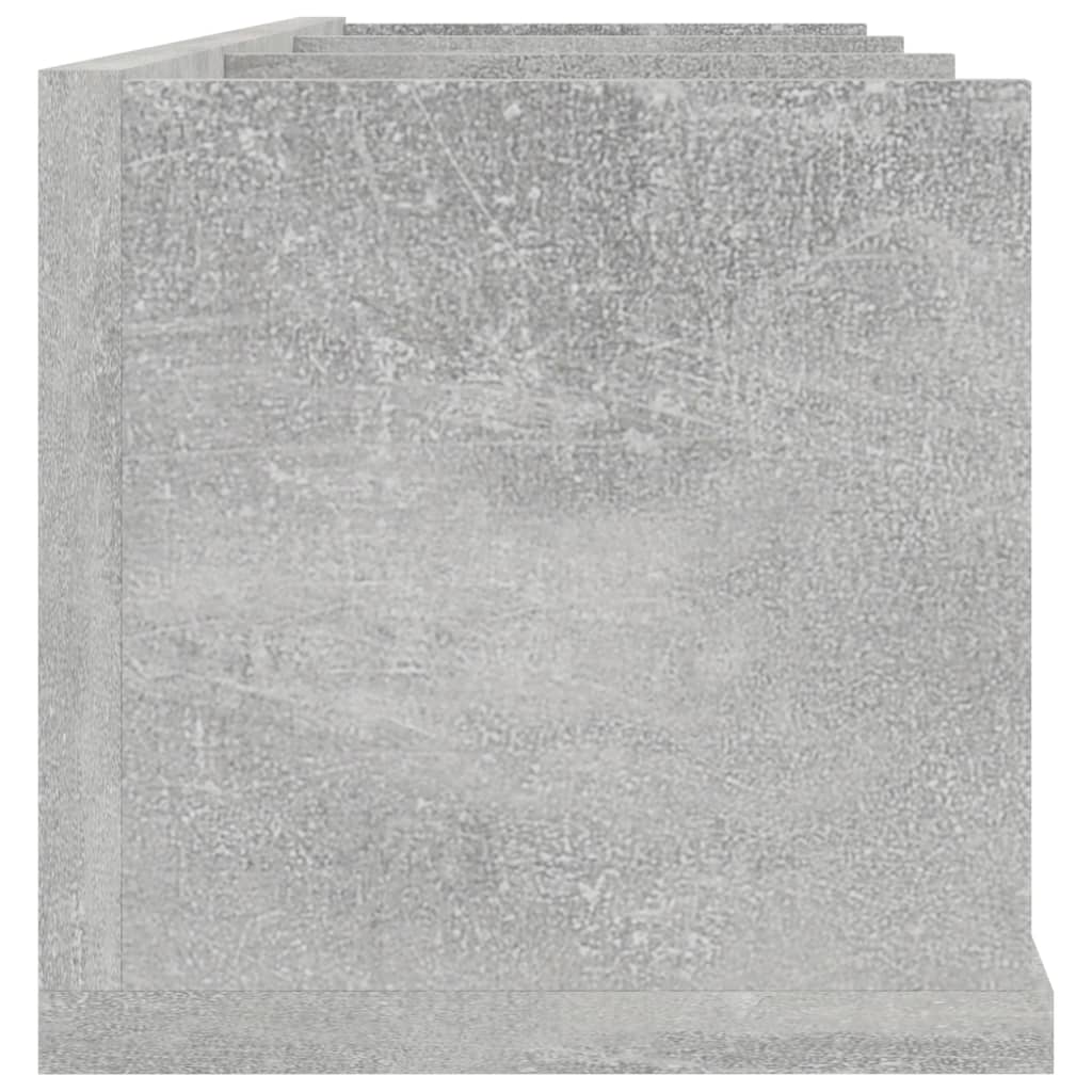 Nástěnná Police Na Cd Betonově Šedá 75X18X18Cm Kompozitní Dřevo
