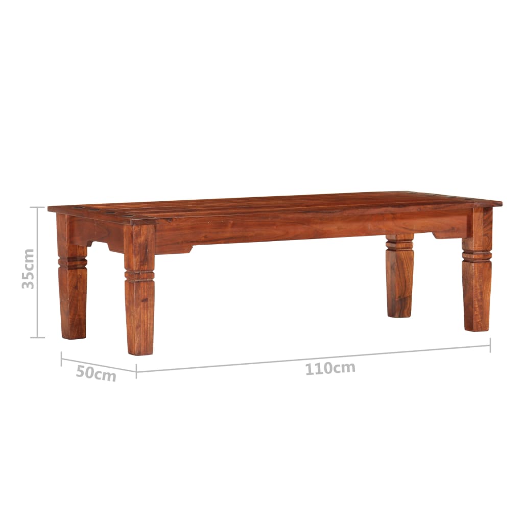 Konferenční Stolek 110 X 50 X 35 Cm Masivní Akáciové Dřevo