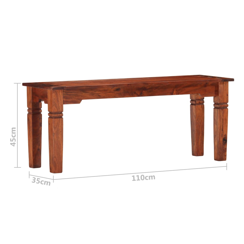 Lavice 110 Cm Masivní Akáciové Dřevo