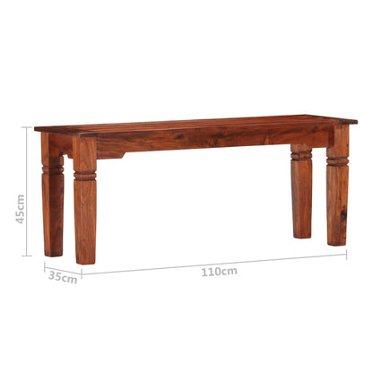 Lavice 110 Cm Masivní Akáciové Dřevo