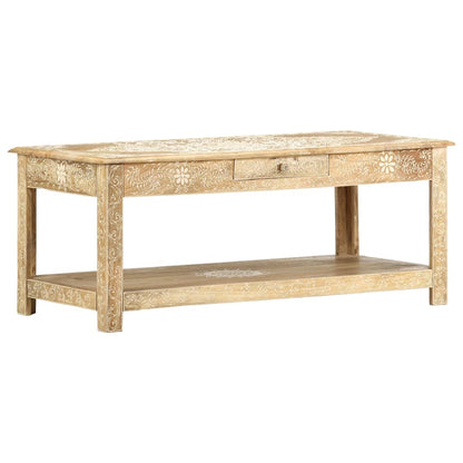 Konferenční Stolek 110X50X45 Cm Ruční Malba Masivní Mangovník