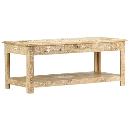 Konferenční Stolek 110X50X45 Cm Ruční Malba Masivní Mangovník