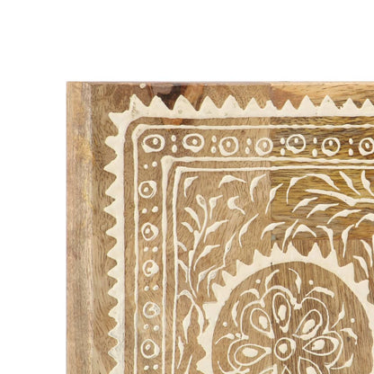 Ručně Malované Zrcadlo 40 X 55 Cm Masivní Mangovníkové Dřevo