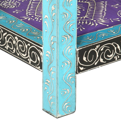 Ručně Malovaný Konzolový Stolek 80X35X75 Cm Masivní Mangovník