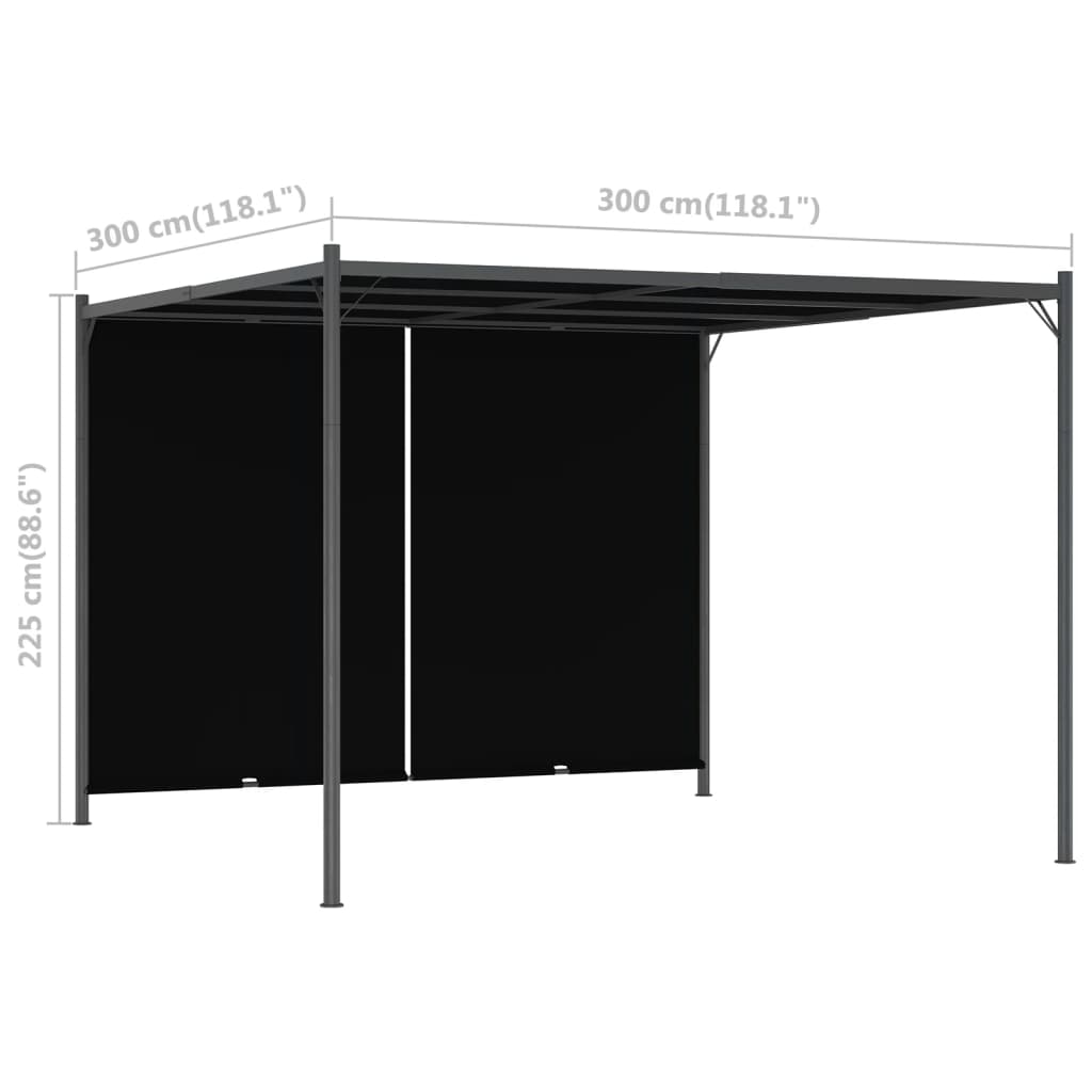 Zahradní Pergola Se Zatahovací Střechou 3 X 3 M