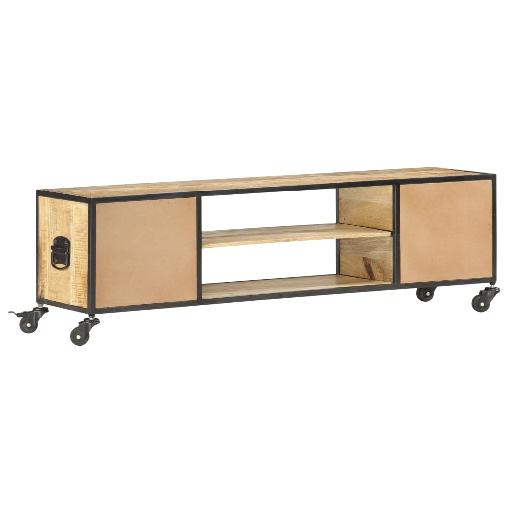 Tv Stolek 130 X 30 X 39 Cm Masivní Mangovníkové Dřevo