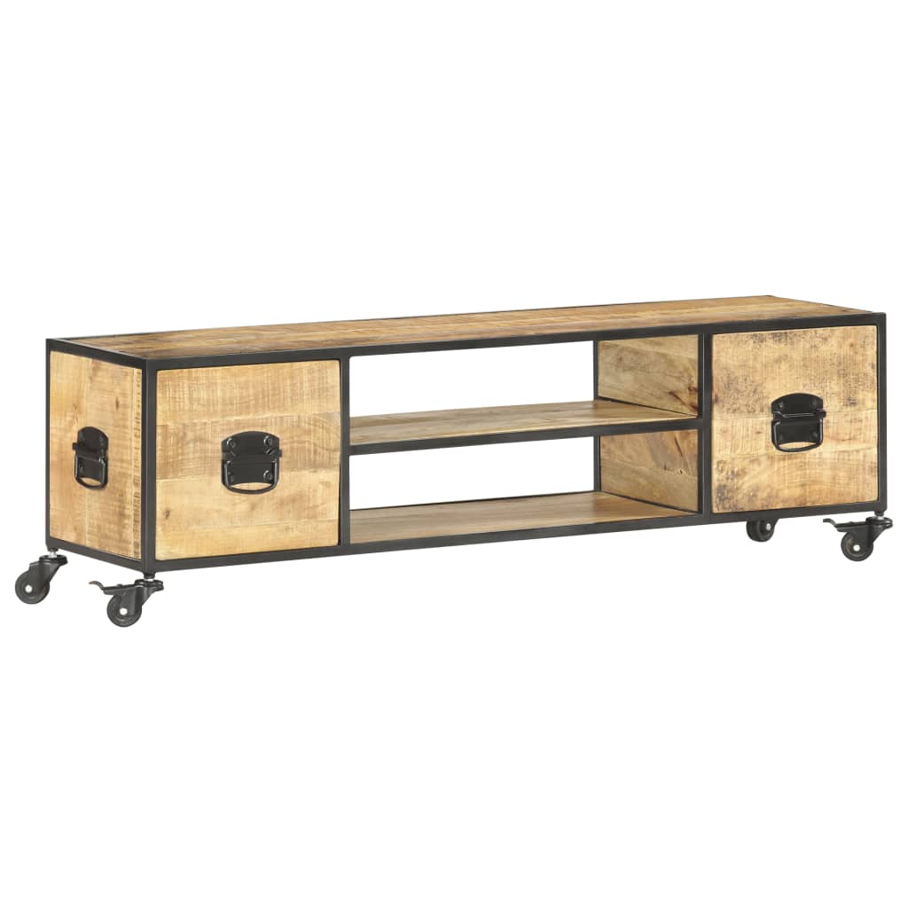 Tv Stolek 130 X 30 X 39 Cm Masivní Mangovníkové Dřevo