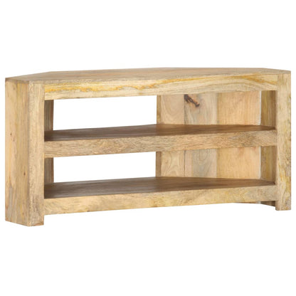 Rohový Tv Stolek 90 X 45 X 45 Cm Masivní Mangovníkové Dřevo