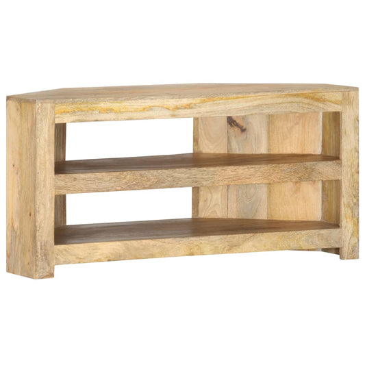 Rohový Tv Stolek 90 X 45 X 45 Cm Masivní Mangovníkové Dřevo