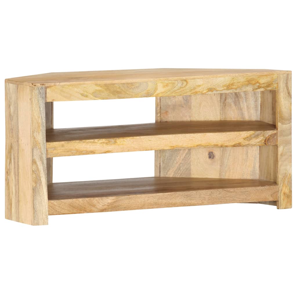 Rohový Tv Stolek 90 X 45 X 45 Cm Masivní Mangovníkové Dřevo