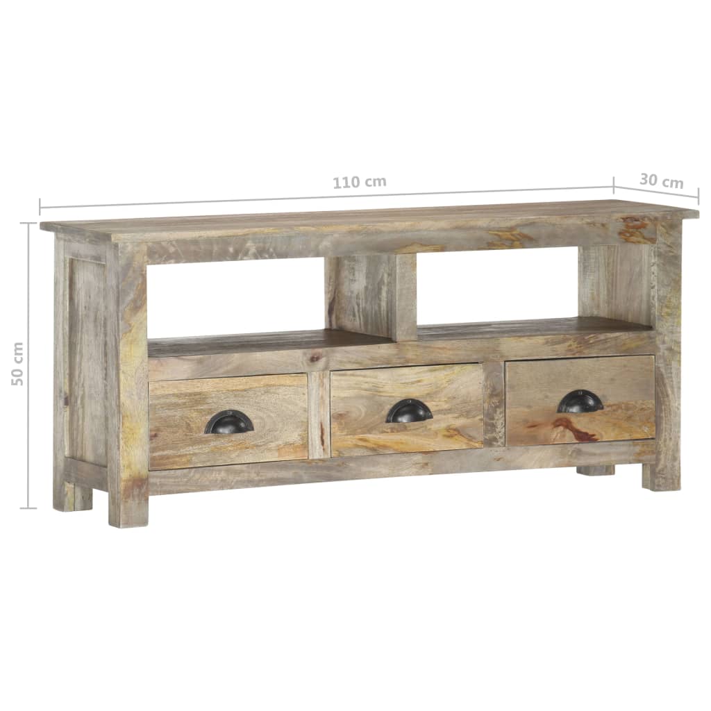 Tv Stolek 110 X 30 X 50 Cm Masivní Mangovníkové Dřevo