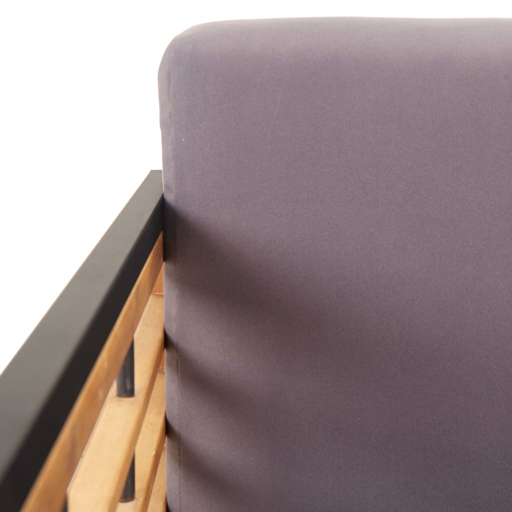 Zahradní Křesla S Poduškami 2 Ks Masivní Akácie Tmavě Šedá