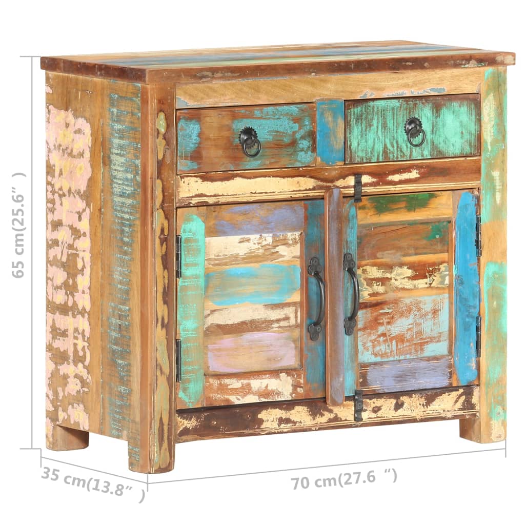 Příborník 70 X 35 X 65 Cm Masivní Recyklované Dřevo