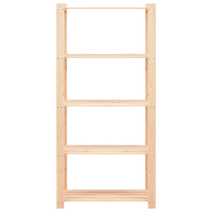 Úložný Regál 5 Polic 2 Ks 80X38X170 Cm Masivní Borovice 250 Kg