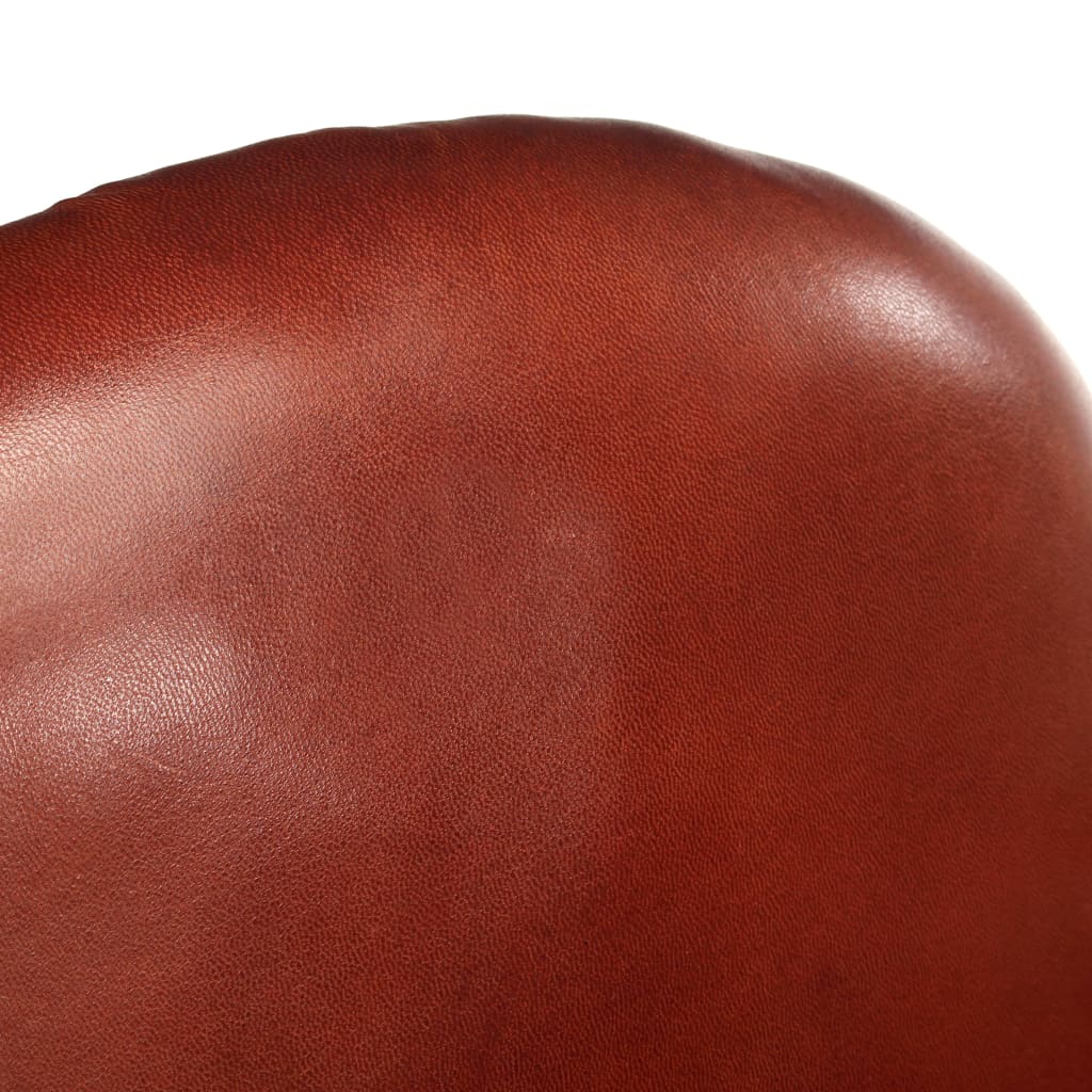 Klubové Křeslo Hnědé 77 X 65 X 79 Cm Pravá Kůže