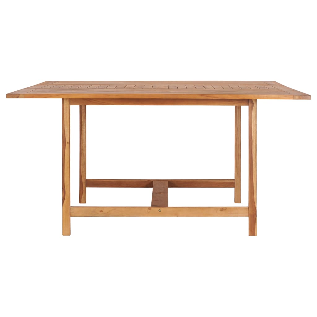 Zahradní Stůl 150 X 150 X 76 Cm Masivní Teakové Dřevo