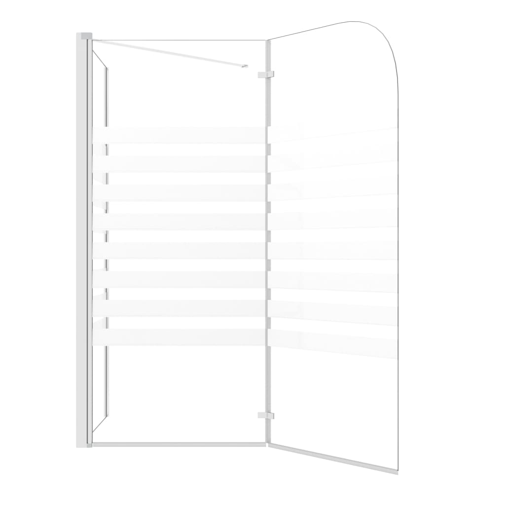 Vanová Zástěna 120 X 68 X 130 Cm Tvrzené Sklo Pruhovaná