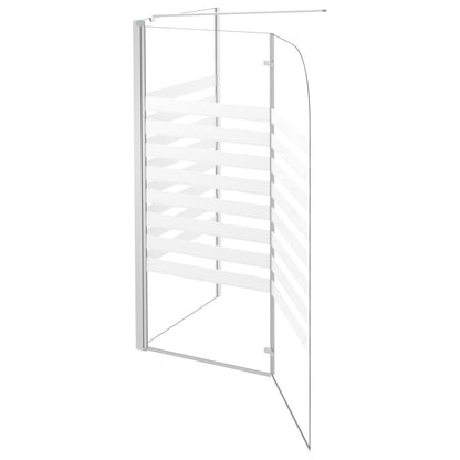 Vanová Zástěna 120 X 68 X 130 Cm Tvrzené Sklo Pruhovaná