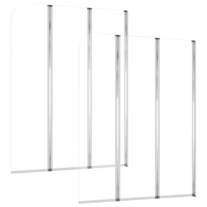 Sprchové Kouty 2 Ks Tvrzené Sklo Průhledné