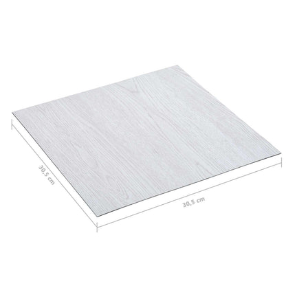 Podlahová Prkna 5,11 M² 55 Pcs Pvc Bílá Dřevo