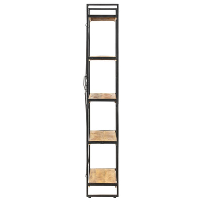 Knihovna S 5 Policemi 90X30X180 Cm Masivní Mangovníkové Dřevo