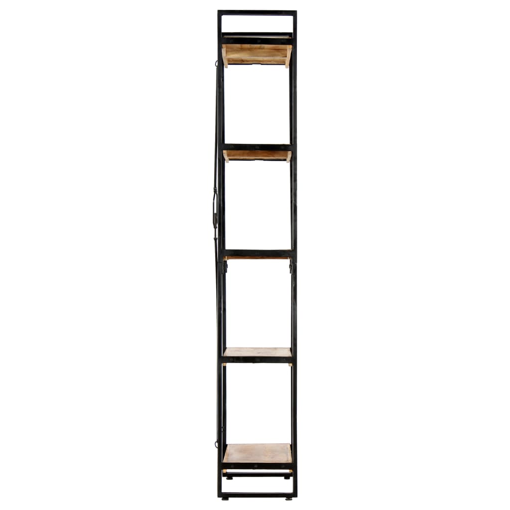 Knihovna S 5 Policemi 60 X 30 X 180 Cm Masivní Mangovník