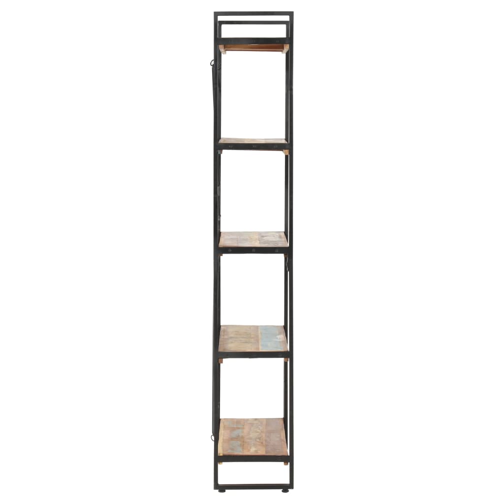 Knihovna S 5 Policemi 90X30X180 Cm Masivní Recyklované Dřevo