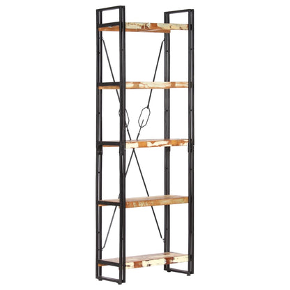 Knihovna S 5 Policemi 60X30X180 Cm Masivní Recyklované Dřevo